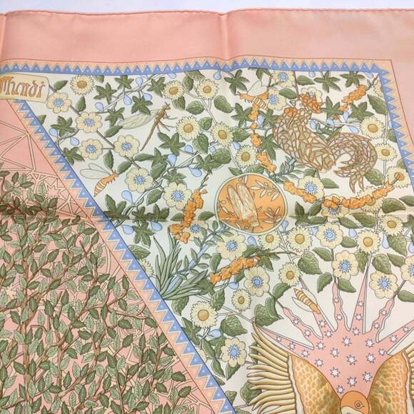 HERMES Authentic Black Silk Scarf - Picture 5 of 9